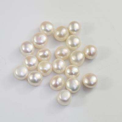 China Natural Cultured Pearl 10-11mm AAA Pearl Large Loose Baroque Freshwater Pearl Nugget DIY Half Drilled Baroque One Hole Pearl Prices for sale