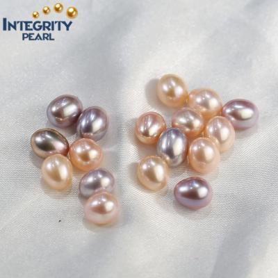 China Wholesale 8.5-9mm 3A Luster Drop Natural Freshwater Real Good Quality Pink Purple Rice Pearl Loose Bead for sale