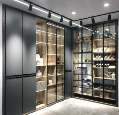 China Modern Tempered Glass Wardrobe Back Painted 18mm To 22mm Door Thick for sale