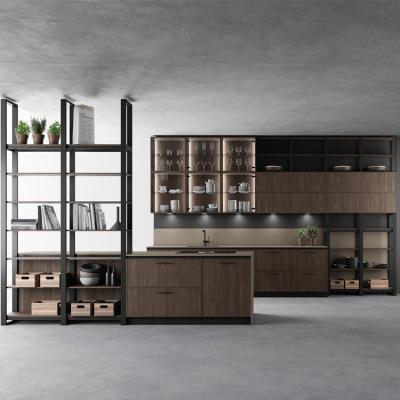 Cina Armadi da cucina di legno con gli armadi da cucina modulari degli accessori della cucina in vendita