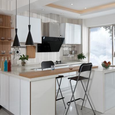 China White Custom Made Kitchen Cabinets Solid Wood Modular Kitchen Cabinets for sale