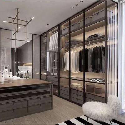 China Guardarropas de cristal Front Wardrobe Customized Size de cristal de la puerta de E0 E1 en venta