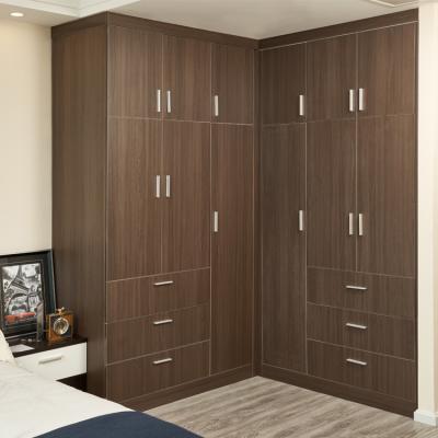 China Indoor E1E0 PVC Wardrobes Closets Corner Wardrobe Closet For Home for sale