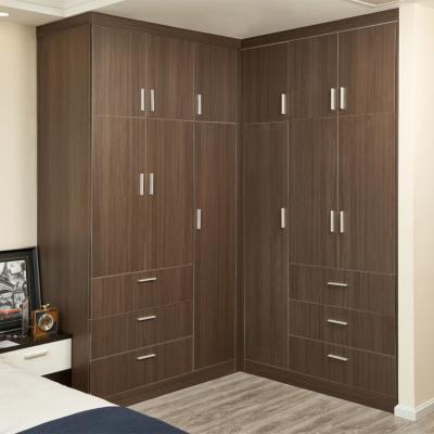 China Modular Modern Wooden PVC Wardrobes Bedroom Wardrobe Sliding Door for sale