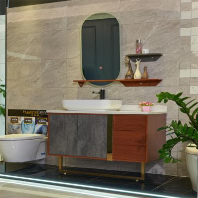 China Waterproof Hotel Bathroom Vanity Cabinets ODM Simple Wash Basin Mirror for sale