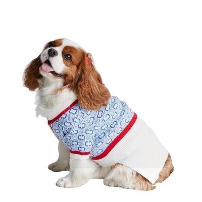 China Ekkiochen CC Viable Dog Blue Kintting Sweater Pet Dress Up Accessories Like Halloween Costumes Pet for sale