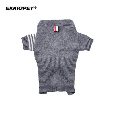 China Ekkiochen Sustainable Cat / Dog Gray Sweater Like Dog Clothes Pet Clothing Pet Coat for sale