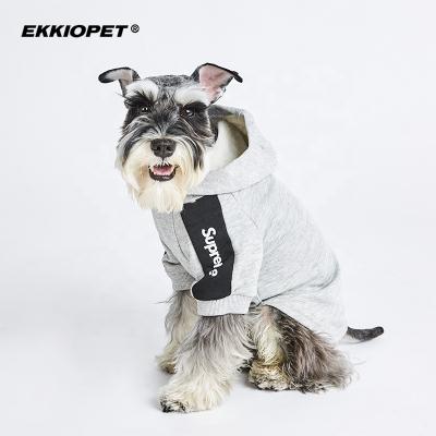 China Wholesale Superme Cat/Dog Sustainable Pet Clothes Hoodie Like Winter Hooded Pet Warm Hooded Sweatshirt Dog Clothes Coat for sale