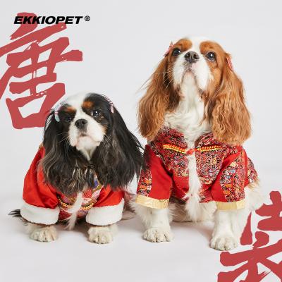 China 2021 Viable Dog Clothes Ekkiochen Tang Suit Coats As Small Dog Clothes Or Doggie Guards for sale