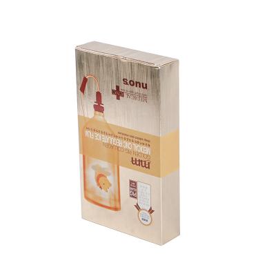 China Manufacturer Cheap Price Cosmetics Packaging Recyclable Paper Box Customized Silver Card Printing UV Face Mask Packaging Box for sale