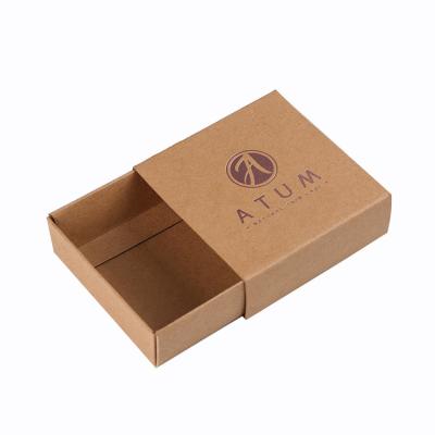 China Recycled Materials Factory Price Customized Thick Kraft Paper Soap Packaging Drawer Box With Sliver Foil Stamping Logo for sale