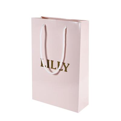 China Recyclable Hot Sale Custom Printed White Paper Bag Perfume Package Shopping Bag With Cotton Handle for sale