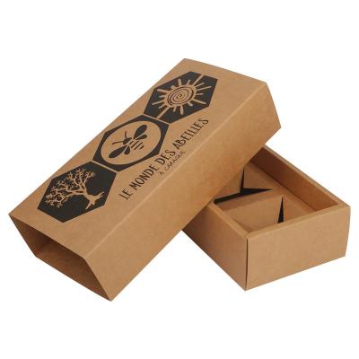 China Recyclable Factory Cheap Cake Candy Packaging Kraft Paper Box Drawer Paper Custom Black Printing Cardboard Box for sale