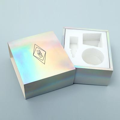 China Hot Sale Recyclable Custom Design Wicks Cardboard Box Gift Cosmetics EVA Inserts Packaging Box for sale