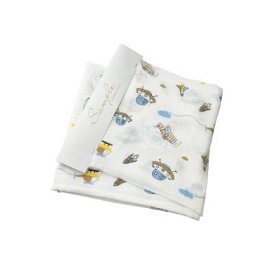 China Custom Wholesale Stock Organic Baby Anti-Static Wrap Covering Muslin 100 Cotton Double Gauze Fabric for sale