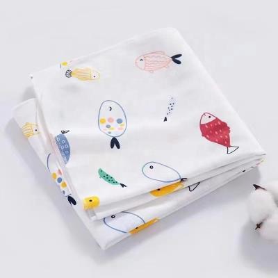 China Wholesale Organic Anti-Static Warm Softness 100 Cotton Knit Muslin Wrap Covering For Kids for sale