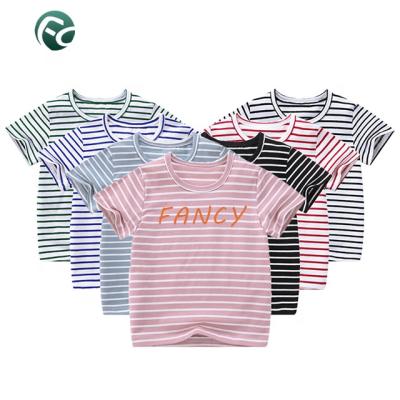 China Baby anti-shrink good quality soft wear fabric summer comfortable t-shirt for kids cheap price tee shirt for kids for sale