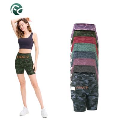 China Parride Print Biker Sports Gym Shorts Lady Casual High Waist Wholesale Women Snack Shorts Vendor Yoga Gear for sale