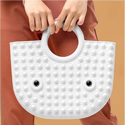 China 100% 2021 New Popular Women Eco-friendly Pop It Handbag Push Bubble To Stir Sensory Toy Relieve Stress Stirring Person Toys Push Handbag Jumping Bubble for sale