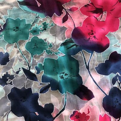 China 2022 French organza fabric good selling pure factory price burnout print luxury burnout fabric best selling fabric for sale