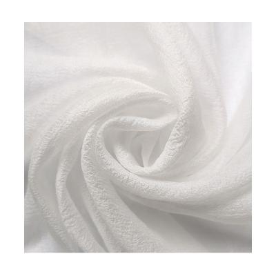 China RTS SRI Organic White Sheer Organza Fabric Recyclable In Stock For Wedding Dress for sale