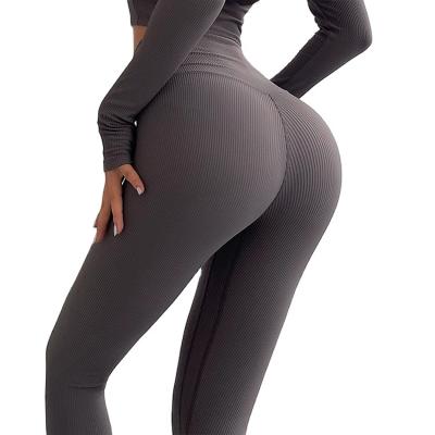 China Breathable Peach Butt Yoga Pants Ladies High Waisted Quick Dry Workout Fitness Pants Crac! crack! hip lift gaiters for sale