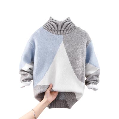 China Anti-wrinkle Children's High Neck Knitted Pullover Sweater For Middle School And University Kids In Fall And Winter for sale