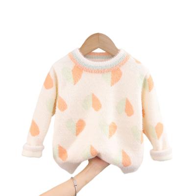 China Anti-wrinkle children's autumn and winter sweater baby plush thickened sweater exotic knitted sweater for sale