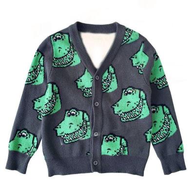 China 2022 Autumn Boys V-Neckline College Style New Boys Sweater Children's Breathable Cardigan Coat New for sale