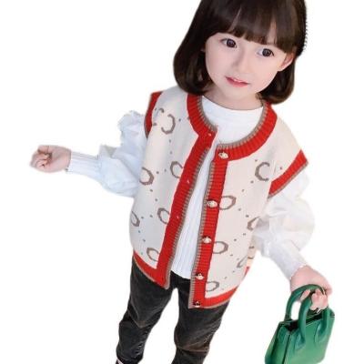 China Korean Breathable Plush Girls Autumn Winter Vest Sweater For Baby Children Wear Vest Baby Sweaters for sale