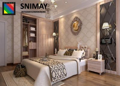 China Unique Standard Traditional Wood Bedroom Furniture Sets E1 MDF Closet Drawer for sale