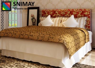 China Carved Melamine Contemporary Wooden Beds , King Size White Wood Double Bed for sale