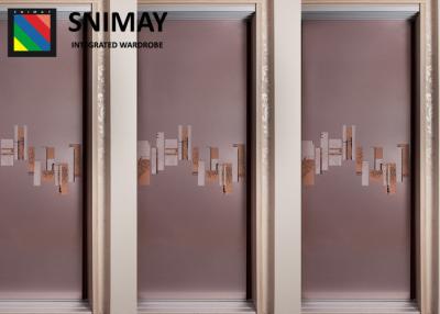 China Standard Soft Leather Wooden Sliding Wardrobe Doors Easy Assembly for sale