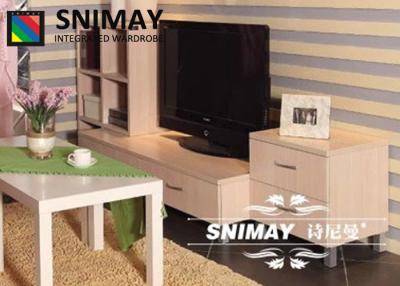 China Small Modern Wooden TV Cabinets / Wood Television Stands with Display Showcases for sale