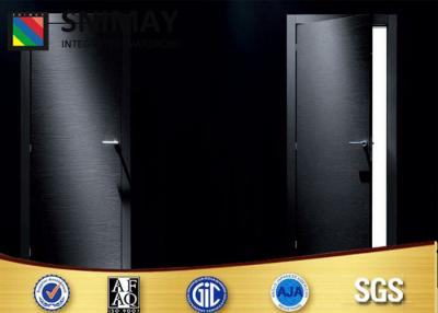 China Black Double Wooden Interior Doors with Melamine Veneer Material for sale