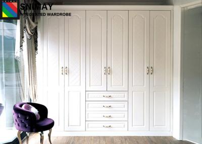 China MDF Modern Bedroom Armoire Wardrobe Closet With Sliding Doors , Heat Resistant for sale