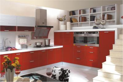 China Wooden MDF House Kitchen Furniture / Custom Wall Unit Cabinet for sale