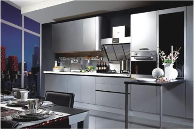 China Luxury Large Home Kitchen Furniture Modern Cabinets With Aluminum Profile for sale