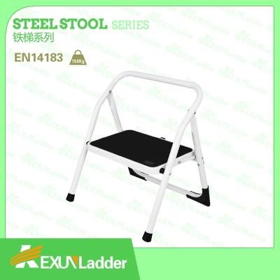 China EN14183 Portable Folding Ladders Folding 1 Step Ladder With Safety Handrail for sale