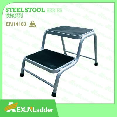 China Indoor modern steel folding ladders stool ladder en14183 with 2 steps for sale