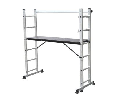 China Folding Ladders Aluminum Stairs Folding Metal Multipunarpose with Platform Scaffolding Industrial Ladder for sale