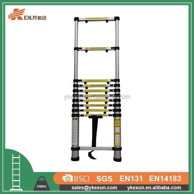 China 3.2M Telescopic Ladders Hanging and Adjusting Aluminum Telescopic Ladder with 11 Steps for sale