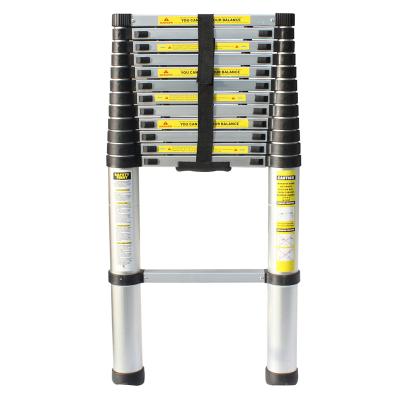 China Aluminum Telescopic Ladders 3.8 Meter 13 Steps Telescopic Extension Ladder With EN131 for sale