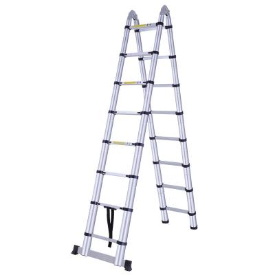 China Folding Ladders 2m+2mThe Double Sided Telescopic Ladder for sale