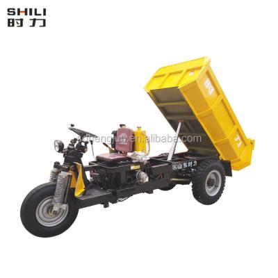 China SL 143T Middle Dump Engine Diesel Heavy Duty Mining Tricycle For Sale for sale