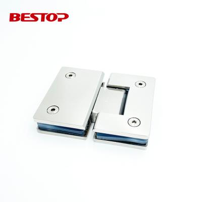 China Traditional Bathroom Glass Hinge To Pivot Circular Glass Corner Flange Glass Shower Door Hinge Shower for sale