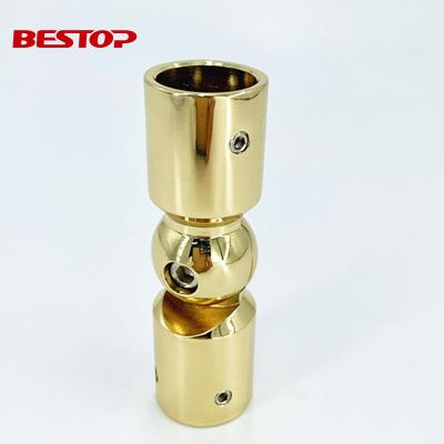 China Factory Price High Quality Cheap Brass Bathroom Fitting 25mm Diameter Glass Round Connector Fit Pipe Flange for sale