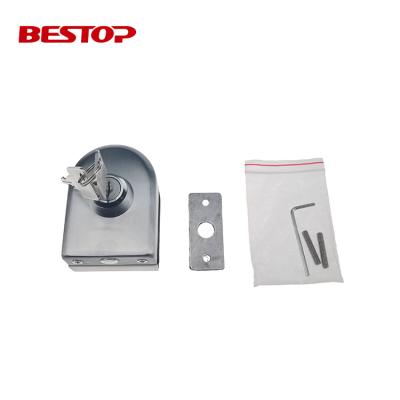 China Easy to install. Handsome Hardware Accessories Window Door Lock 201/304 Mass Production White Sliding Glass Door Lock With Key for sale