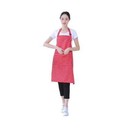 China Amazon Christmas Apron Customized Hot Selling Eco-friendly 3 Pocket Polyester-Cotton Waterproof Baking Apron Logo Stripe for sale