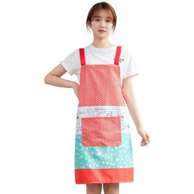 China Amazon Cool Aprons Customized Hot Selling Eco - Friendly Logo Print Full Aproncooking Contrast Color Apron for sale